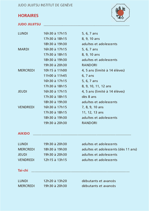 Horaires