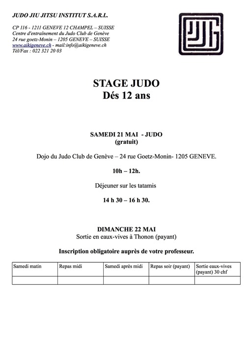 stage judo mai 2016