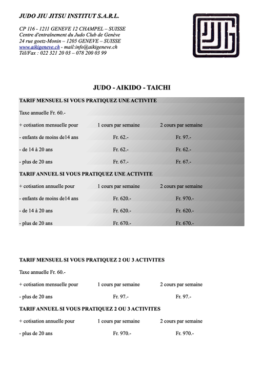 TARIFS
